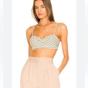 NWT Favorite Daughter Ex-Boyfriend Stripe Bra Top size XL